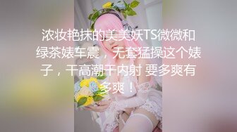 浓妆艳抹的美美妖TS微微和绿茶婊车震，无套猛操这个婊子，干高潮干内射 要多爽有多爽！